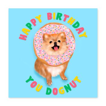 Carte Joyeux anniversaire Dognut 2