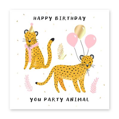 Happy Birthday You Party Animal Card