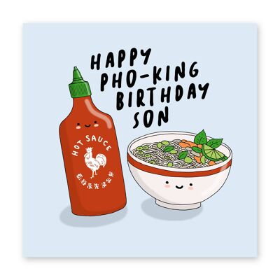 Happy Pho-King Birthday Son Card