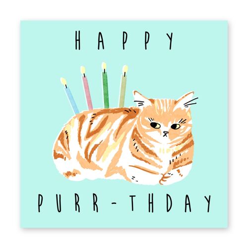 Happy Purr-thday Card