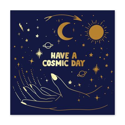 Tener una tarjeta del día cósmico