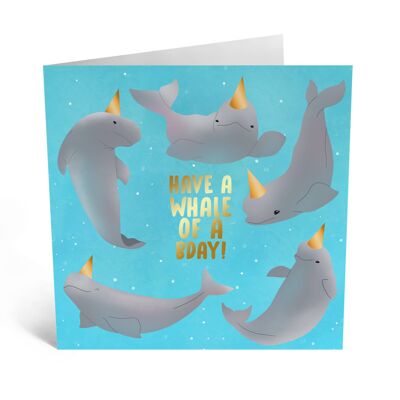 Avere una balena di un biglietto di compleanno