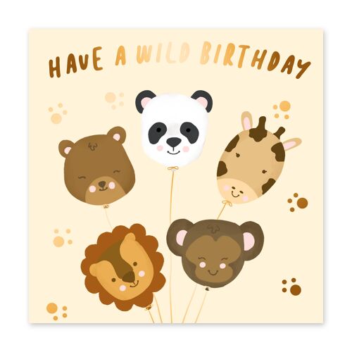 Have A Wild Birthday Cute Birhday Card