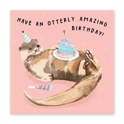 Tener una tarjeta de cumpleaños Otterly Amazing