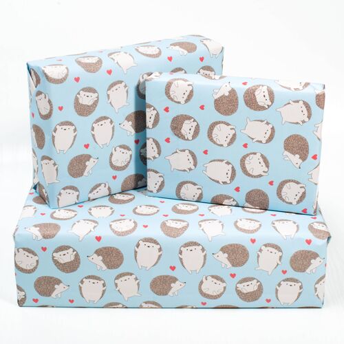 Hedgehog Love Wrapping Paper - 1 Sheet