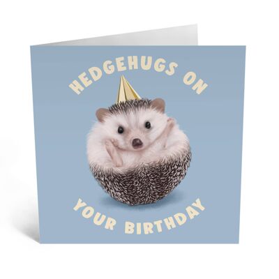 Hedgehugs sul tuo biglietto di auguri di compleanno divertente