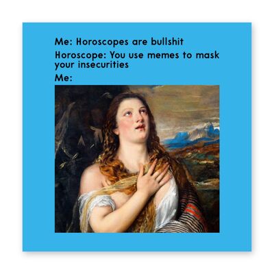 Tarjeta del meme del horóscopo