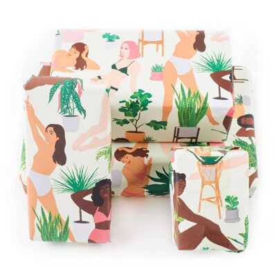 House Plant Ladies Wrapping Paper - 1 Sheet