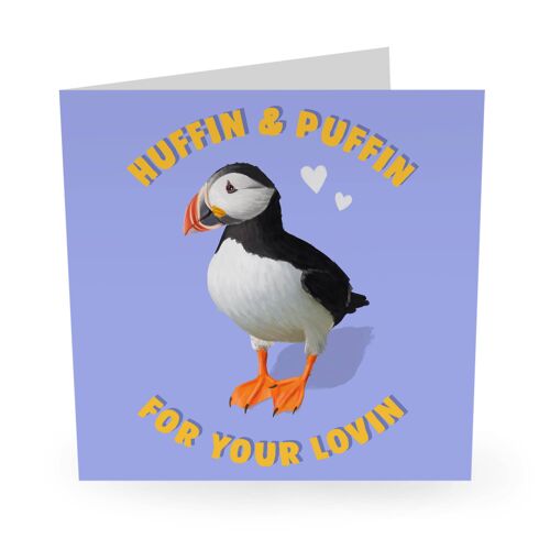 Huffin And Puffin Funny Birthday Card