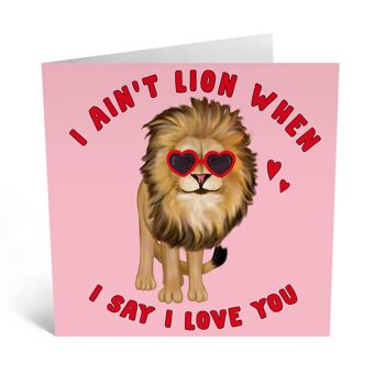 Carte Je ne suis pas un lion quand je dis que je t'aime 1