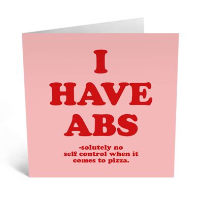 I Have Abs Funny Birthday Card