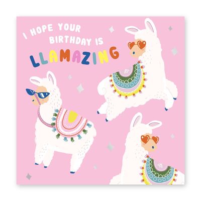 Ich hoffe, Ihr Geburtstag ist Llamazing-Karte