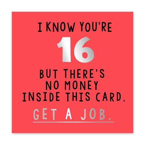 I Know You’re 16 Card