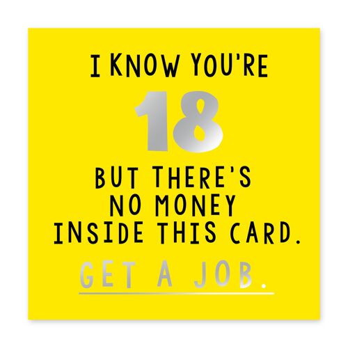 I Know You’re 18 Card