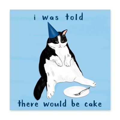 Me dijeron que habría tarjeta de pastel