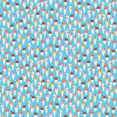Ice Cream Cones Wrapping Paper - 1 Sheet