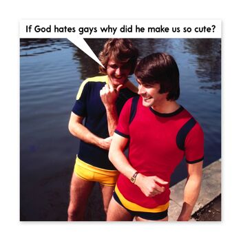Si Dieu déteste les gays Carte d'anniversaire drôle 2