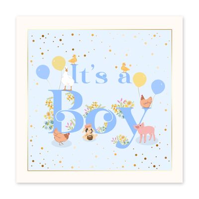 It’s a Boy Farmyard Card