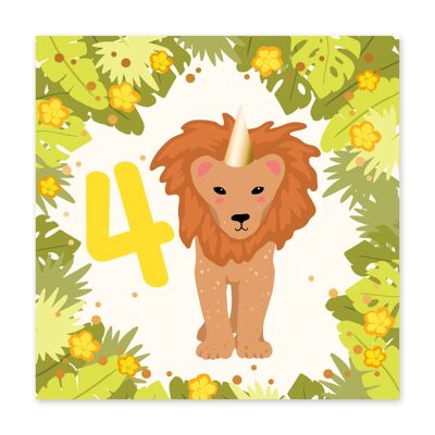 Jungle Birthday 4 Card