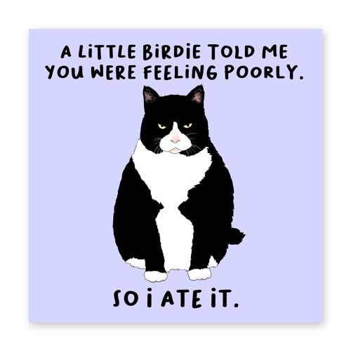 Little Birdie Feeling Poorly Card