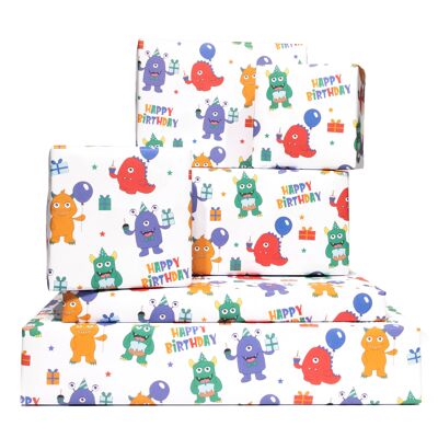 Little Monsters Wrapping Paper - 1 Sheet