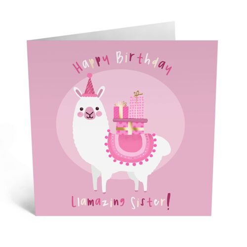 Llamazing Sister Card