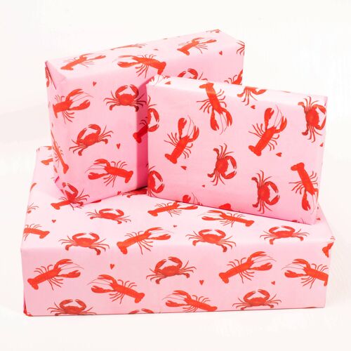 Lobster And Crab Wrapping Paper - 1 Sheet