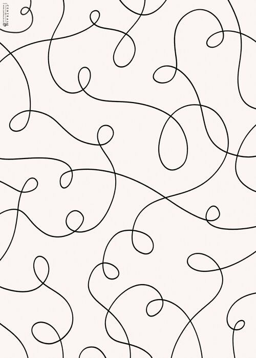 Loopy Lines Wrapping Paper - 1 Sheet