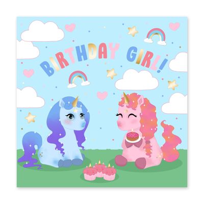 Luna Nova Birthday Girl Card