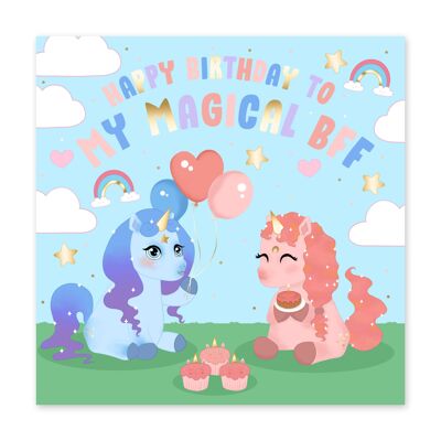 Luna Nova Magical Bff Birthday Card