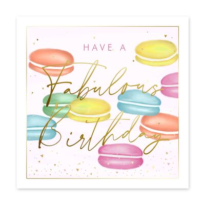 Macaroons Fabulous Birthday Card