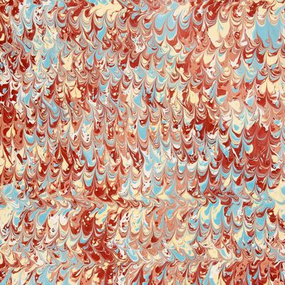 Marble Red And Blue Wrapping Paper - 1 Sheet