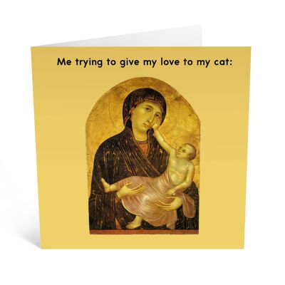 Ich versuche, meiner Katzenkarte meine Liebe zu geben