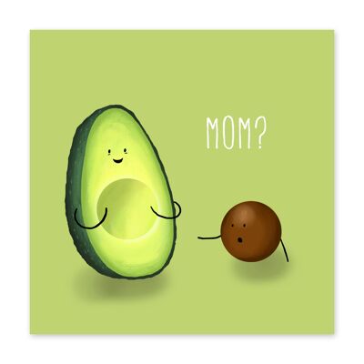 Biglietto di auguri di compleanno divertente mamma avocado