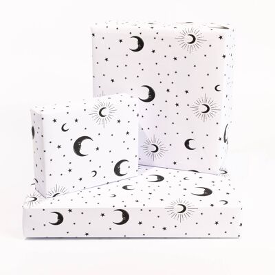 Papel De Regalo Luna Y Estrellas - 1 Hoja