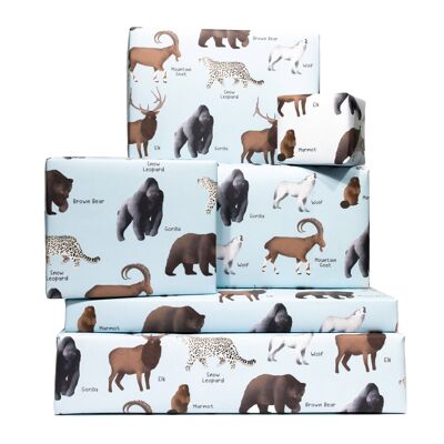 Mountain Animals Wrapping Paper - 1 Sheet