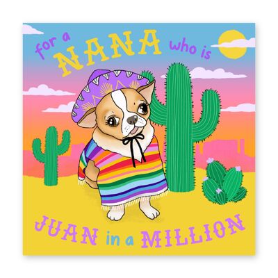 Nana Juan en una tarjeta Million