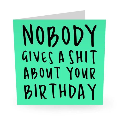 Nobody Gives A Shit Funny Birthday Card