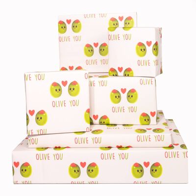 Olive You Wrapping Paper - 1 Sheet