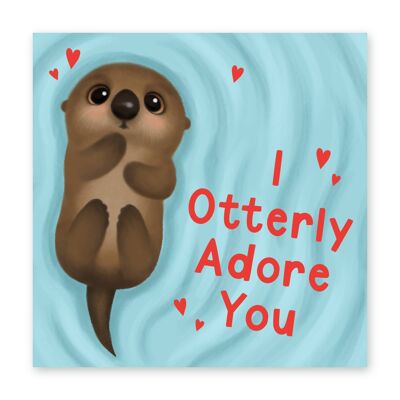 Ollie Otterly te adora tarjeta