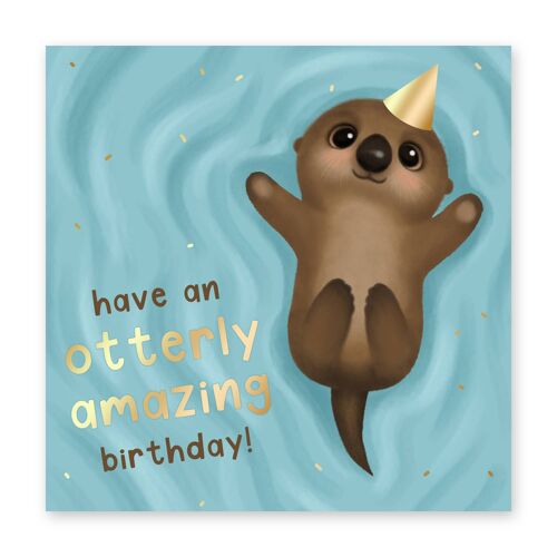 Ollie Otterly Amazing Birthday Card