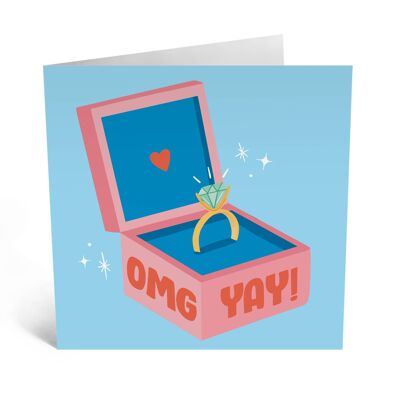 Omg Yay Engagement Ring Card