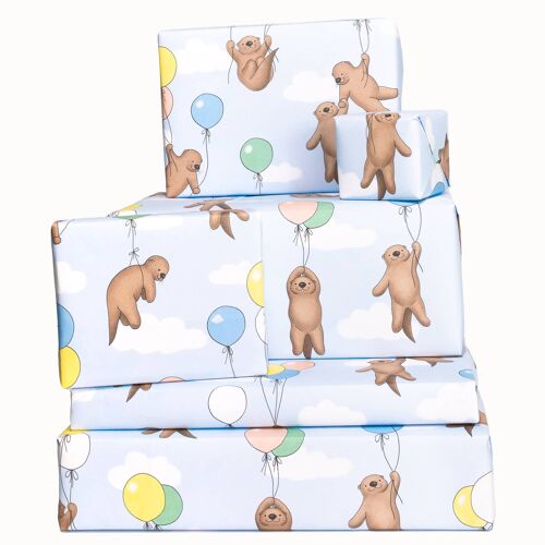 Otter Sky Wrapping Paper - 1 Sheet