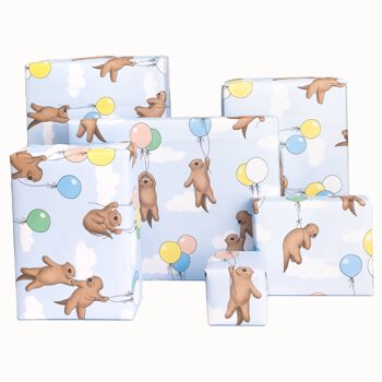 Papier cadeau Otter Sky - 1 feuille 2