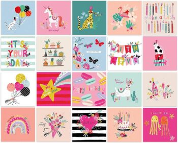 Lot De 20 Cartes Assorties Pour Toutes Les Occasions - Mignonnes Et Jolies 3