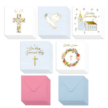 Lot de 20 cartes Pretty & Foil Foi/religieuses 3