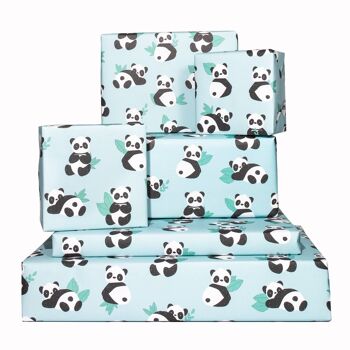 Papier Cadeau Pandas - 1 Feuille 1