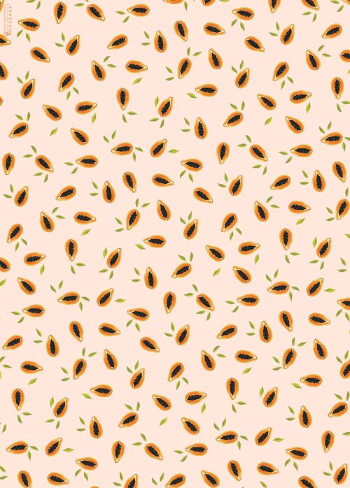 Papaya Wrapping Paper - 1 Sheet