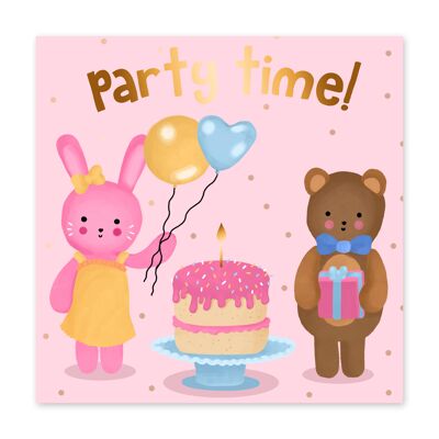 Party Time Cute Birthday Card