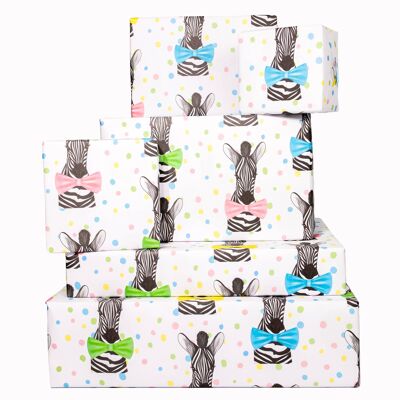 Party Zebra Wrapping Paper - 1 Sheet